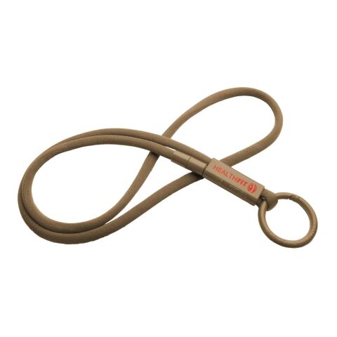 Tubyard Lanyard mit Band aus recyceltem Kunststoff bronze | ohne Werbeanbringung | Nicht verfügbar | Nicht verfügbar