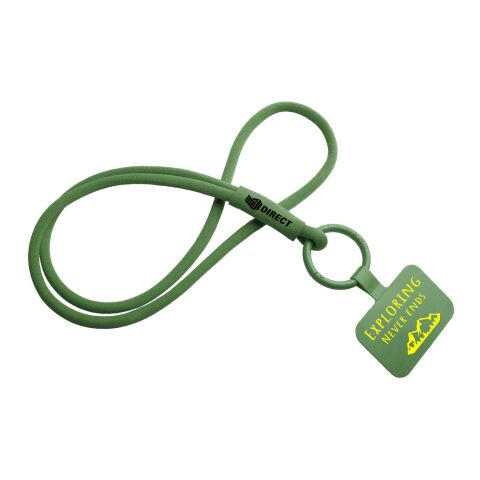 Tubyard Lanyard mit Telefonhalterung und elastischem Band olive | ohne Werbeanbringung | Nicht verfügbar | Nicht verfügbar