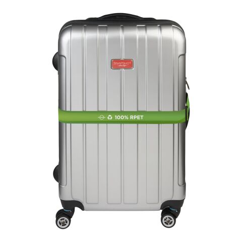 Luuc Gepäckgurt aus recyceltem PET Standard | weiß | 4C-Sublimationsdruck | all over, front | 40 mm x 1700 mm