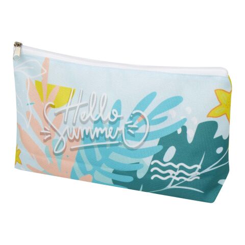 Nachhaltiger Werbeartikel Ari RPET Sublimation Reisetasche – small – weiss-weiss – mit Logo bedruckt