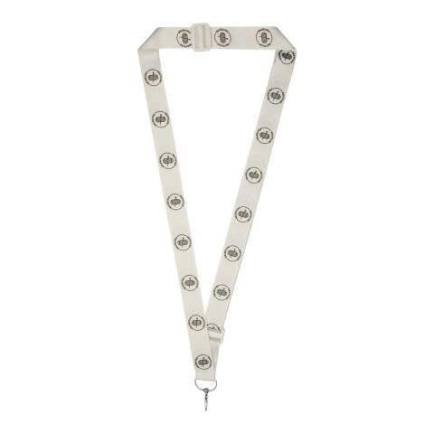 Liv Verstellbares RPET Sublimation Lanyard weiss-weiss | ohne Werbeanbringung | Nicht verfügbar | Nicht verfügbar