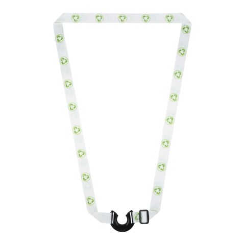 Lian RPET Sublimation Lanyard mit Flaschenhalter schwarz-weiss | ohne Werbeanbringung