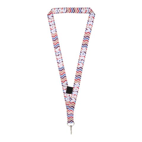 Werbeartikel Neve Sublimation Lanyard für mit Loop – schwarz-weiss – 25mm – mit Logo bedruckt