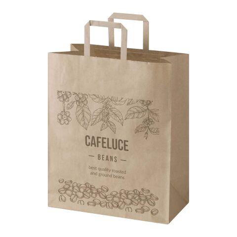 Kraft 80–90 g/m² Papiertasche mit flachen Griffen – 32 × 17 × 39 cm Kraftpapier | ohne Werbeanbringung | Nicht verfügbar | Nicht verfügbar