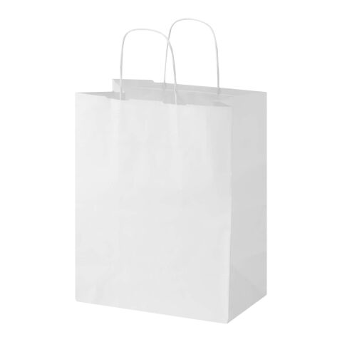 Kraft 80–90 g/m² Papiertasche mit Kordelgriffen – 25 × 15 × 32 cm weiss | ohne Werbeanbringung | Nicht verfügbar | Nicht verfügbar