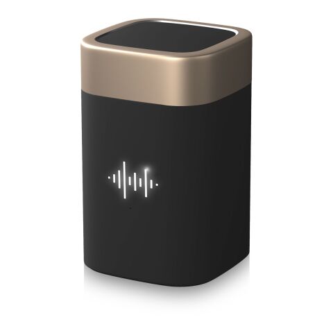 SCX.design S30 5 W Lautsprecher Clever mit Leuchtlogo gold-schwarz | ohne Werbeanbringung | Nicht verfügbar | Nicht verfügbar