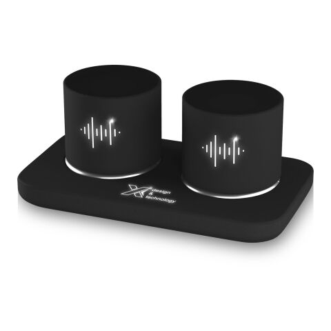 SCX.design S40 Lautsprecher-Set mit Leuchtlogo schwarz-weiß | ohne Werbeanbringung | Nicht verfügbar | Nicht verfügbar