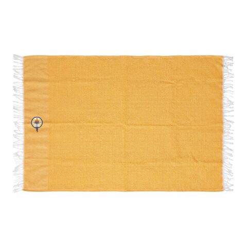 Werbeartikel Citizen Green Seafou 100 x 170 cm Fouta – gelb – mit Logo bedruckt
