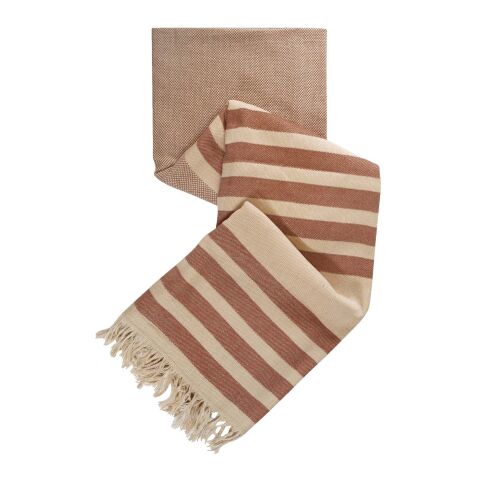 Werbeartikel Citizen Green Azov 270 g/m² Fouta – braun – mit Logo bedruckt