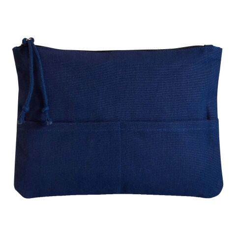 Werbeartikel Citizen Green Zipzip Zubehörtasche aus Bio Baumwolle – navy – mit Logo bedruckt