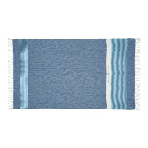 Werbeartikel Citizen Green Seabeach 100 x 180 cm Fouta – navy – mit Logo bedruckt