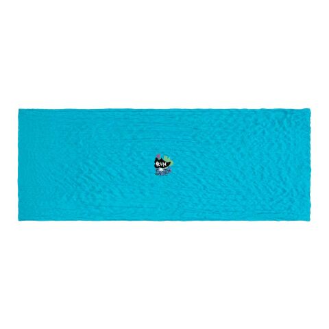Werbeartikel Bürger Green Lawrence 110 x 200 cm Schal – türkis – mit Logo bedruckt