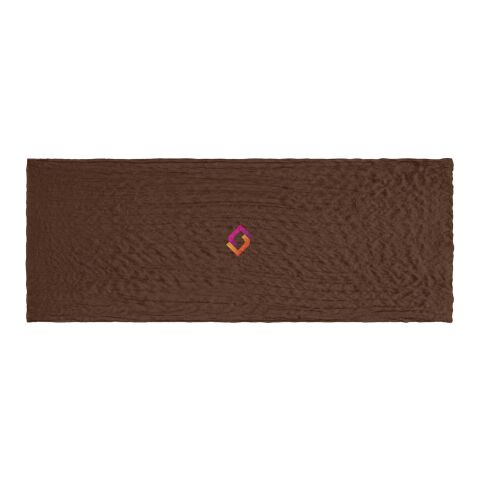 Werbeartikel Bürger Green Lawrence 110 x 200 cm Schal – braun – mit Logo bedruckt