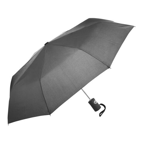 48h Express-Druck Werbeartikel Citizen Green Cloud 25" Kompaktregenschirm – grau – mit Logo bedruckt