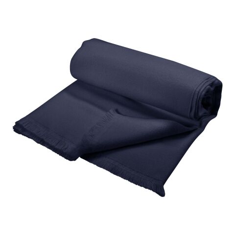 48h Express-Druck Werbeartikel Citizen Green Axel Decke aus Bio Baumwolle – navy – mit Logo bedruckt