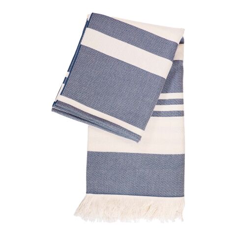 48h Express-Druck Werbeartikel Citizen Green Axeline Hammam Fouta aus Bio Baumwolle – transparent blau – mit Logo bedruckt