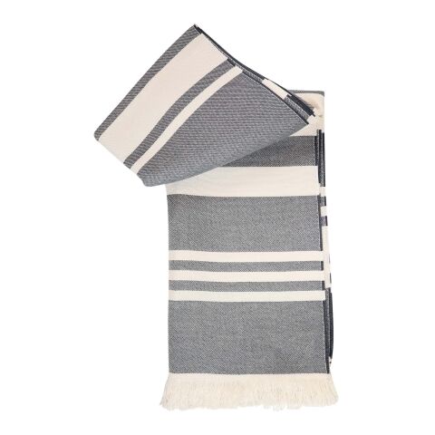 48h Express-Druck Werbeartikel Citizen Green Axeline Hammam Fouta aus Bio Baumwolle – dunkelgrau – mit Logo bedruckt