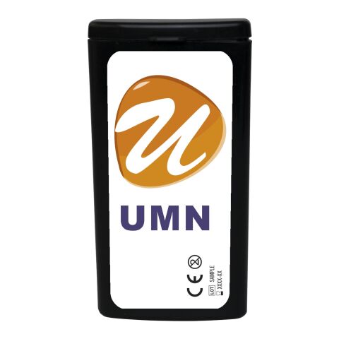Werbeartikel mykit, first aid, kit, festival, party – transparent schwarz – mit Logo bedruckt