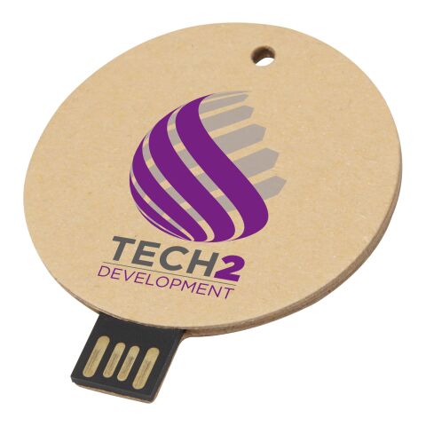 USB-Stick 2.0 rund aus recyceltem Papier Standard | braun | 1 GB | ohne Werbeanbringung | Nicht verfügbar | Nicht verfügbar