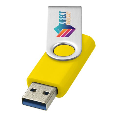 Werbeartikel Rotate-basic USB-Stick 3.0 – gelb – mit Logo bedruckt