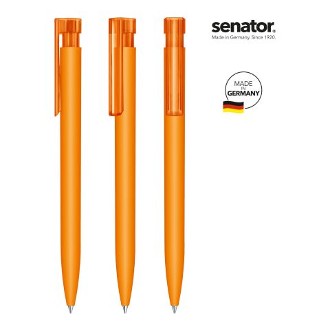 Werbeartikel senator® Liberty Soft Touch Druckkugelschreiber – orange – mit Logo bedruckt
