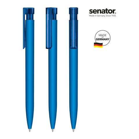 Werbeartikel senator® Liberty Soft Touch Druckkugelschreiber – königsblau – mit Logo bedruckt