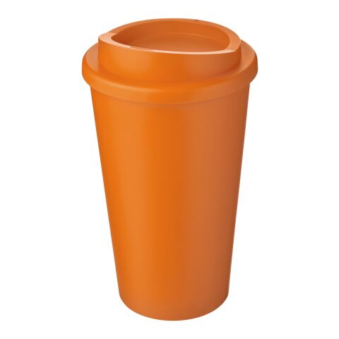 Werbeartikel 350 ml Americano® Isolierbecher, doppelwandiger Coffee-to-go-Becher Made in UK – orange – mit Logo bedruckt