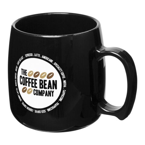 Werbeartikel Classic 300 ml Kunststoffbecher strapazierfähig & einwandig aus SAN – Made in UK für Events & Messen – schwarz – mit Logo bedruckt