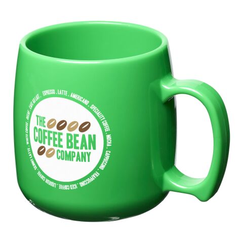 Werbeartikel Classic 300 ml Kunststoffbecher strapazierfähig & einwandig aus SAN – Made in UK für Events & Messen – grün – mit Logo bedruckt