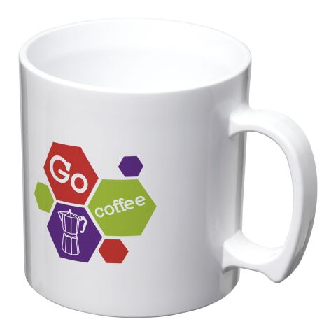 Werbeartikel Standard 300 ml Kunststoffbecher – weiss – mit Logo bedruckt