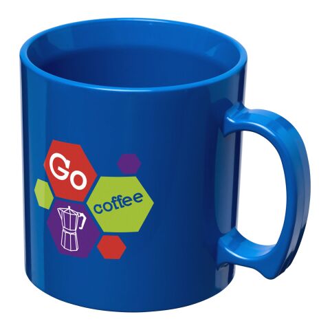 Werbeartikel Standard 300 ml Kunststoffbecher – blau – mit Logo bedruckt