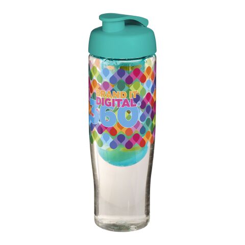 H2O Tempo® 700 ml Sportflasche mit Klappdeckel und Infusor transparent-aquablau | ohne Werbeanbringung | Nicht verfügbar | Nicht verfügbar