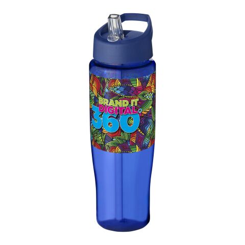 Werbeartikel H2O Tempo® 700 ml Sportflasche mit Ausgussdeckel – blau – mit Logo bedruckt