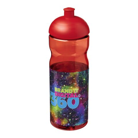 Werbeartikel H2O Base® 650 ml Sportflasche ergonomisch mit auslaufsicherem Stülpdeckel & Push-Pull-Tülle – rot – mit Logo bedruckt