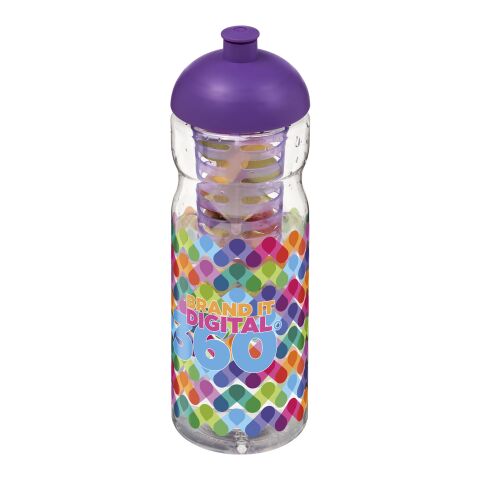 H2O Base® 650 ml Sportflasche mit Stülpdeckel und Infusor transparent-lila | ohne Werbeanbringung | Nicht verfügbar | Nicht verfügbar