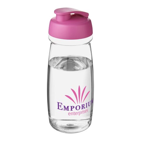 H2O Pulse® 600 ml Sportflasche mit Klappdeckel transparent-rosa | ohne Werbeanbringung | Nicht verfügbar | Nicht verfügbar