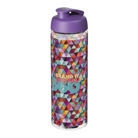 H2O Vibe 850 ml Sportflasche mit Klappdeckel transparent klar-lila | ohne Werbeanbringung | Nicht verfügbar | Nicht verfügbar