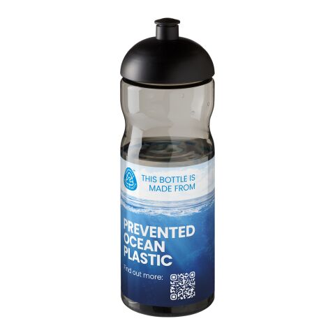 Werbeartikel H2O Eco 650 ml Sportflasche mit Stülpdeckel – kohle-schwarz – mit Logo bedruckt