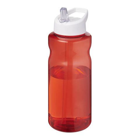 H2O Active® Eco Big Base 1L Sportflasche mit Ausgussdeckel rot-weiß | ohne Werbeanbringung | Nicht verfügbar | Nicht verfügbar