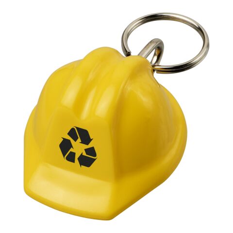 Kolt Schutzhelm Schlüsselanhänger aus recyceltem Material gelb | ohne Werbeanbringung | Nicht verfügbar | Nicht verfügbar