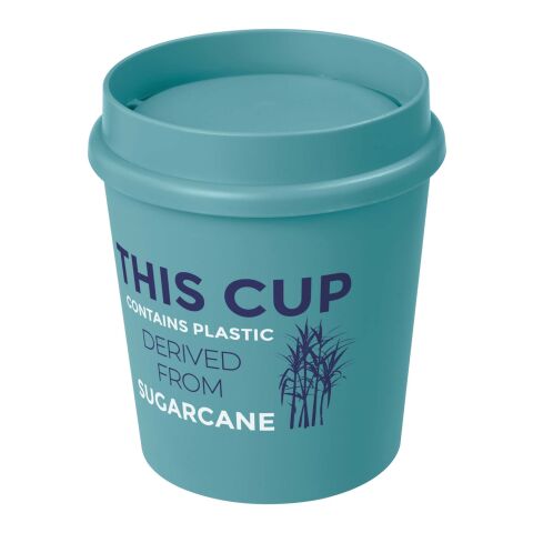 Werbeartikel Americano® Switch Renew 200 ml Becher mit 360°-Deckel – riffblau – mit Logo bedruckt