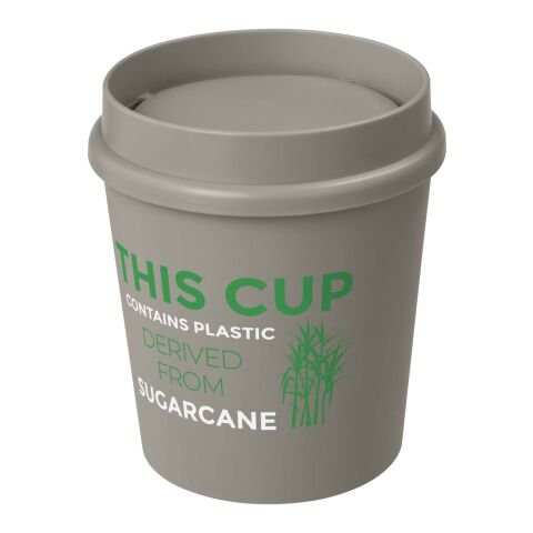 Werbeartikel Americano® Switch Renew 200 ml Becher mit 360°-Deckel – kieselgrau – mit Logo bedruckt