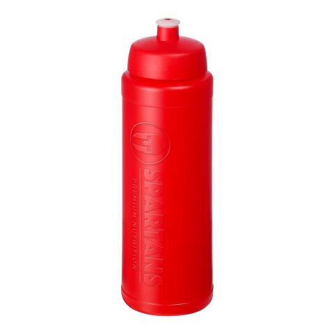 Werbeartikel Baseline Rise 750ml Sportflasche spülmaschinenfest Made in UK mit Prägeeffekt & Push-Pull-Verschluss – rot-rot – mit Logo bedruckt