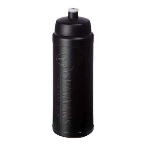 Werbeartikel Baseline Rise 750ml Sportflasche spülmaschinenfest Made in UK mit Prägeeffekt & Push-Pull-Verschluss – schwarz glänzend-schwarz – mit