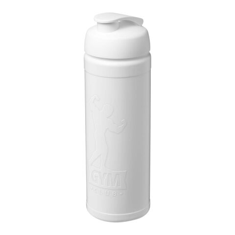 Werbeartikel Sport Trinkflasche 750 ml Baseline Rise Klappdeckel auslaufsicher geprägt BPA-frei EN12875-1 – weiss – mit Logo bedruckt
