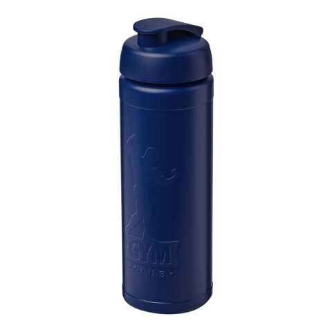Werbeartikel Sport Trinkflasche 750 ml Baseline Rise Klappdeckel auslaufsicher geprägt BPA-frei EN12875-1 – blau-blau – mit Logo bedruckt