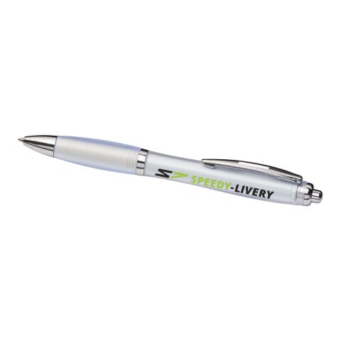 Curvy ballpoint pen with frosted barrel and grip weiß | ohne Werbeanbringung