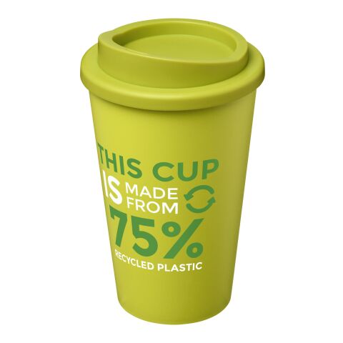 Nachhaltiger Werbeartikel Americano Eco 350 ml recycelter Becher – limone – mit Logo bedruckt