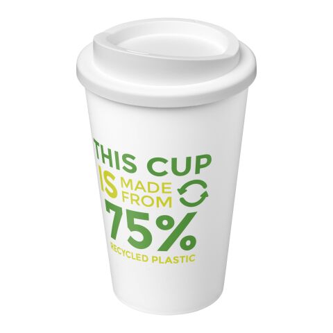Nachhaltiger Werbeartikel Americano Eco 350 ml recycelter Becher – weiss – mit Logo bedruckt