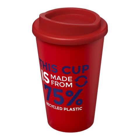 Nachhaltiger Werbeartikel Americano Eco 350 ml recycelter Becher – rot – mit Logo bedruckt